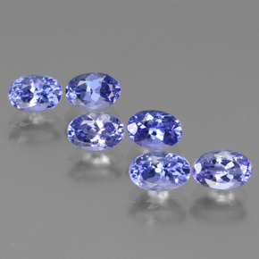 3.39캐럿 천연 딥 퍼플 블루 탄자나이트 보석, 타원형 컷, 5.9×4.1 mm, VVS-VS
