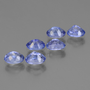 3.39캐럿 천연 딥 퍼플 블루 탄자나이트 보석, 타원형 컷, 5.9×4.1 mm, VVS-VS