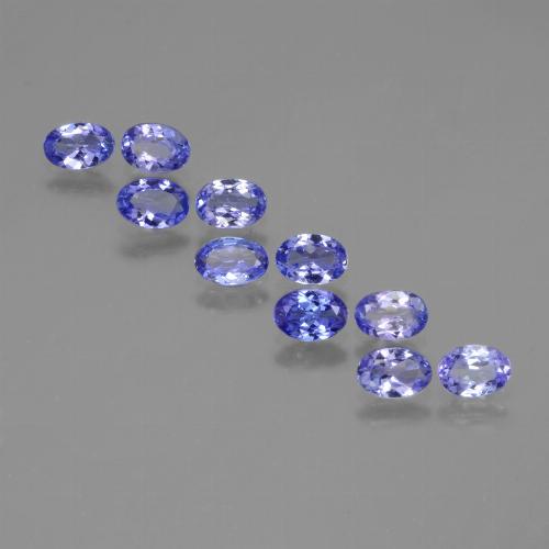 3.96캐럿 천연 강렬한 바이올렛 블루 탄자나이트 보석, 타원형 컷, 5.8×4 mm, VVS-VS