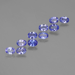 3.96캐럿 천연 강렬한 바이올렛 블루 탄자나이트 보석, 타원형 컷, 5.8×4 mm, VVS-VS