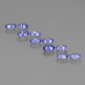 3.96캐럿 천연 강렬한 바이올렛 블루 탄자나이트 보석, 타원형 컷, 5.8×4 mm, VVS-VS