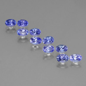 4.82캐럿 천연 바이올렛 블루 탄자나이트 보석, 타원형 컷, VVS-VS