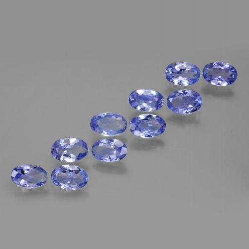 4.33캐럿 천연 강렬한 바이올렛 블루 탄자나이트 보석, 타원형 컷, 6.1×4 mm, VVS-VS