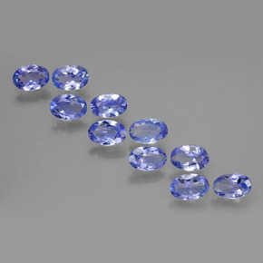 4.33캐럿 천연 강렬한 바이올렛 블루 탄자나이트 보석, 타원형 컷, 6.1×4 mm, VVS-VS