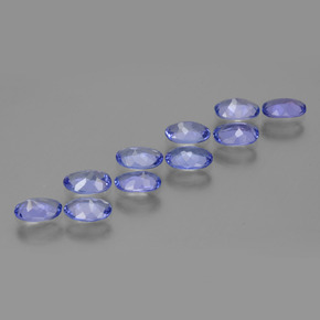 4.33캐럿 천연 강렬한 바이올렛 블루 탄자나이트 보석, 타원형 컷, 6.1×4 mm, VVS-VS