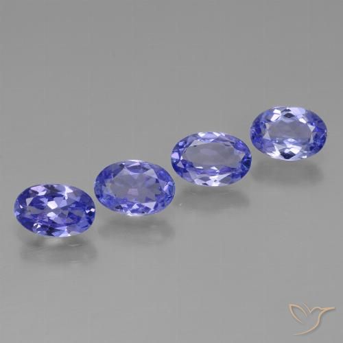 2.27캐럿 천연 강렬한 바이올렛 블루 탄자나이트 보석, 타원형 컷, 6.5×4.4 mm, VS