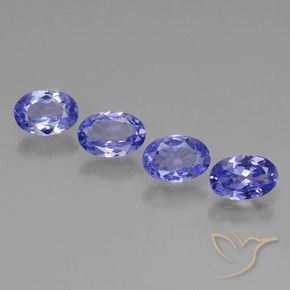 2.27캐럿 천연 강렬한 바이올렛 블루 탄자나이트 보석, 타원형 컷, 6.5×4.4 mm, VS