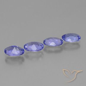 2.27캐럿 천연 강렬한 바이올렛 블루 탄자나이트 보석, 타원형 컷, 6.5×4.4 mm, VS