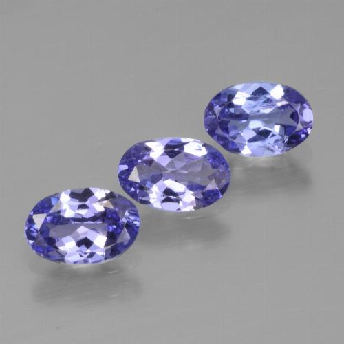 1.72캐럿 천연 강렬한 바이올렛 블루 탄자나이트 보석, 타원형 컷, 6.6×4.4 mm, VS