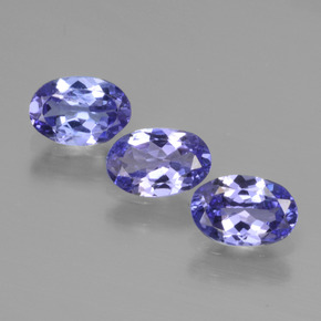 1.72캐럿 천연 강렬한 바이올렛 블루 탄자나이트 보석, 타원형 컷, 6.6×4.4 mm, VS