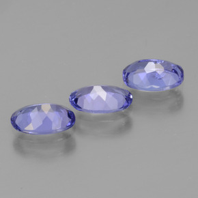 1.72캐럿 천연 강렬한 바이올렛 블루 탄자나이트 보석, 타원형 컷, 6.6×4.4 mm, VS