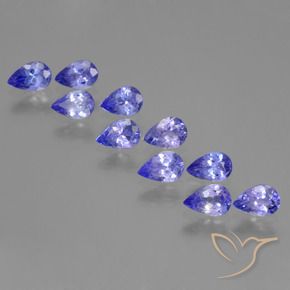 3.77캐럿 천연 강렬한 바이올렛 블루 탄자나이트 보석, 배 모양, 5.8×3.9 mm, VS