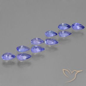 3.77캐럿 천연 강렬한 바이올렛 블루 탄자나이트 보석, 배 모양, 5.8×3.9 mm, VS