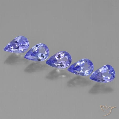 2.11캐럿 천연 일렉트릭 블루 탄자나이트 보석, 배 모양, 6×4 mm, VS
