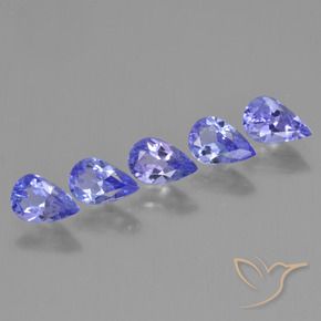 2.11캐럿 천연 일렉트릭 블루 탄자나이트 보석, 배 모양, 6×4 mm, VS