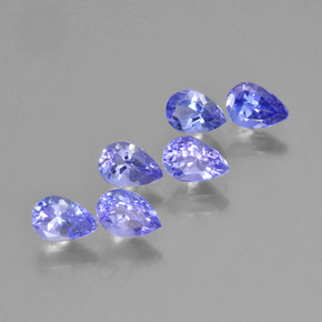 2.46캐럿 천연 일렉트릭 블루 탄자나이트 보석, 배 모양, 5.7×3.9 mm, VS