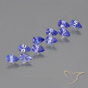 2.54캐럿 천연 딥 바이올렛 블루 탄자나이트 보석, 배 모양, VS