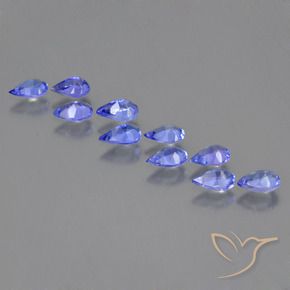 2.18캐럿 천연 딥 바이올렛 블루 탄자나이트 보석, 배 모양, VS