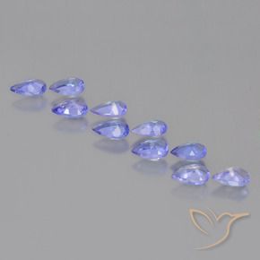 1.98캐럿 천연 강렬한 바이올렛 블루 탄자나이트 보석, 배 모양, VS