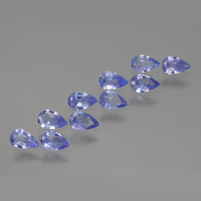 1.91캐럿 천연 강렬한 바이올렛 블루 탄자나이트 보석, 배 모양, 5.1×3.1 mm, VS
