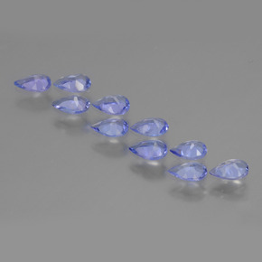 1.91캐럿 천연 강렬한 바이올렛 블루 탄자나이트 보석, 배 모양, 5.1×3.1 mm, VS