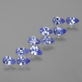 2.00캐럿 천연 블루 탄자나이트 보석, 배 모양, 5.1×3.1 mm, VS