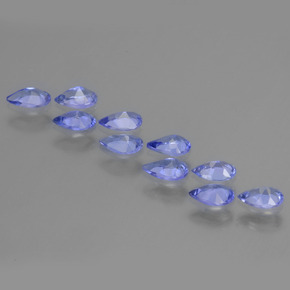 2.00캐럿 천연 블루 탄자나이트 보석, 배 모양, 5.1×3.1 mm, VS