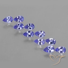 2.20캐럿 천연 강렬한 바이올렛 블루 탄자나이트 보석, 배 모양, 5×3.1 mm, VS