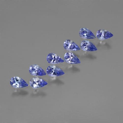 2.46캐럿 천연 딥 블루 탄자나이트 보석, 배 모양, 5.1×3.2 mm, VS
