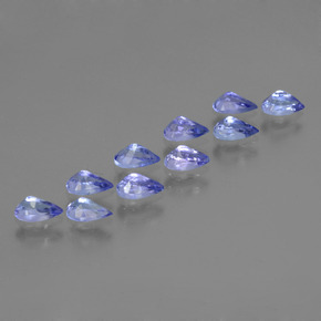 2.46캐럿 천연 딥 블루 탄자나이트 보석, 배 모양, 5.1×3.2 mm, VS