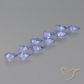 1.92캐럿 천연 밝은 보라색 탄자나이트 보석, 배 모양, VS