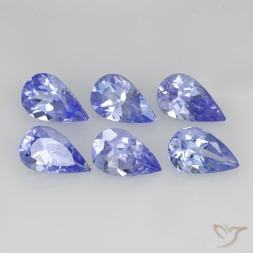 1.35캐럿 천연 강렬한 바이올렛 블루 탄자나이트 보석, 배 모양, 5×3.1 mm, VS