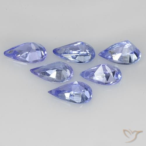 1.35캐럿 천연 강렬한 바이올렛 블루 탄자나이트 보석, 배 모양, 5×3.1 mm, VS