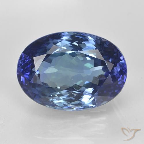 11.65ct 자연스러운 트루 블루 탄자나이트, 타원형, VVS