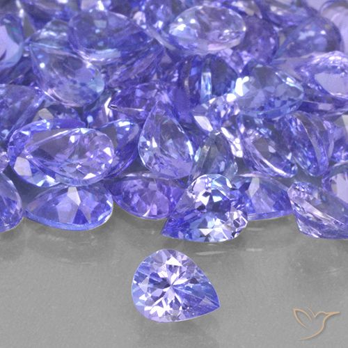 0.30ct 자연스러운 바이올렛 블루 탄자나이트, 배 모양, VVS-VS