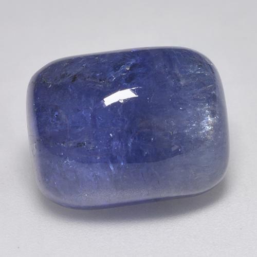 18.34캐럿 천연 미디엄 네이비 블루 탄자나이트, 쿠션 컷, 15.8×12.2 mm, 투명한