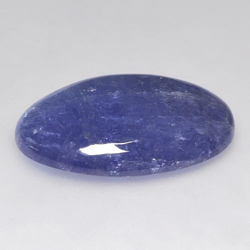 18.74캐럿 천연 강렬한 바이올렛 블루 탄자나이트, 타원형 컷, 22.9×15.8 mm, 투명한