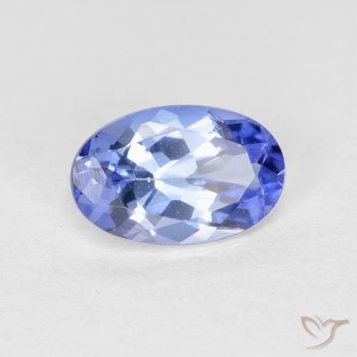 0.51캐럿 천연 파스텔 블루 탄자나이트, 타원형 컷, 6.2×4 mm, VS