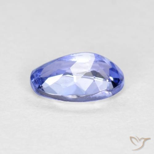 0.51캐럿 천연 파스텔 블루 탄자나이트, 타원형 컷, 6.2×4 mm, VS