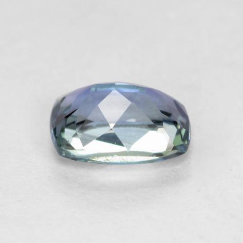 0.63캐럿 천연 베이비 블루 탄자나이트, 쿠션 컷, 5.9×4.3 mm, VVS-VS