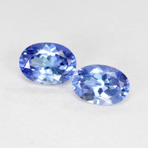 1.12캐럿 천연 파스텔 블루 탄자나이트 보석, 타원형 컷, 6.2×4.6 mm, VVS-VS