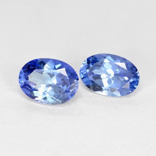 1.12캐럿 천연 파스텔 블루 탄자나이트 보석, 타원형 컷, 6.2×4.6 mm, VVS-VS