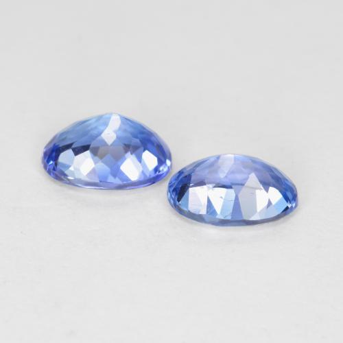 1.12캐럿 천연 파스텔 블루 탄자나이트 보석, 타원형 컷, 6.2×4.6 mm, VVS-VS