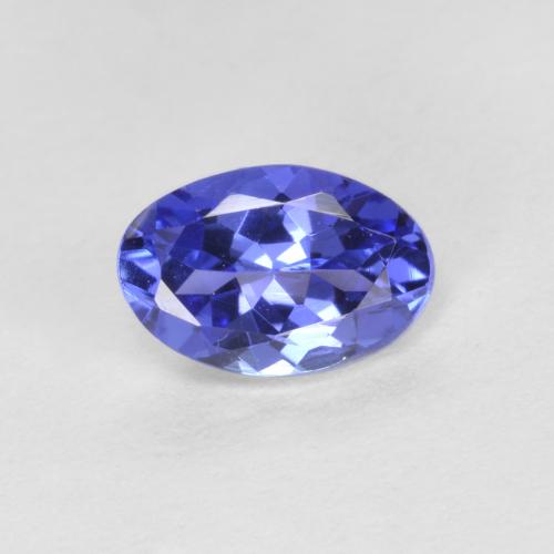 0.42캐럿 천연 딥 블루 탄자나이트, 타원형 컷, 5.8×3.8 mm, VVS-VS