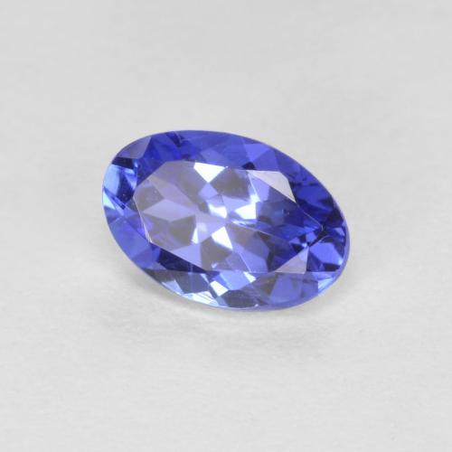 0.42캐럿 천연 딥 블루 탄자나이트, 타원형 컷, 5.8×3.8 mm, VVS-VS