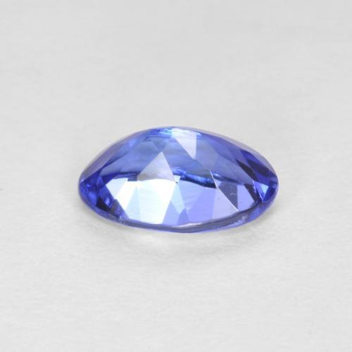 0.42캐럿 천연 딥 블루 탄자나이트, 타원형 컷, 5.8×3.8 mm, VVS-VS