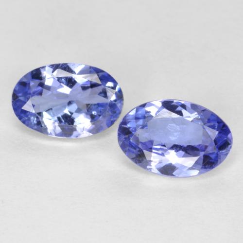 0.98캐럿 천연 바이올렛 블루 탄자나이트 보석, 타원형 컷, 6.1×4.1 mm, VS