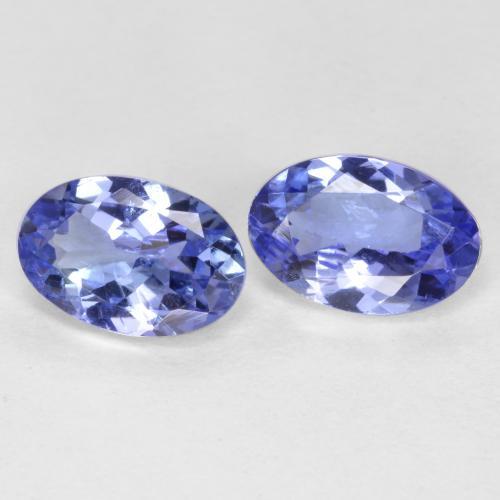 0.98캐럿 천연 바이올렛 블루 탄자나이트 보석, 타원형 컷, 6.1×4.1 mm, VS