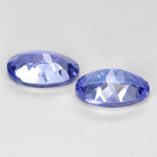 0.98캐럿 천연 바이올렛 블루 탄자나이트 보석, 타원형 컷, 6.1×4.1 mm, VS