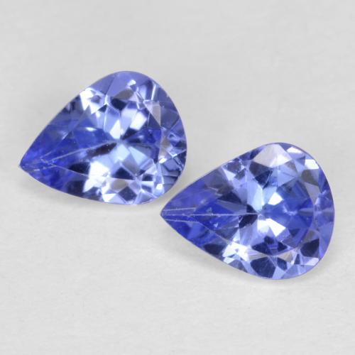 0.66캐럿 천연 딥 바이올렛 블루 탄자나이트 보석, 배 모양, 5.1×4.1 mm, VVS-VS